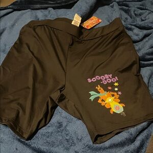 NWT SHEIN Black Scooby Doo Hanna-Barbera Shorts